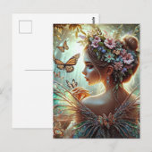 Butterfly Fairy Postkarte (Vorne/Hinten)