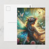 Butterfly Fairy Postkarte (Vorne/Hinten)