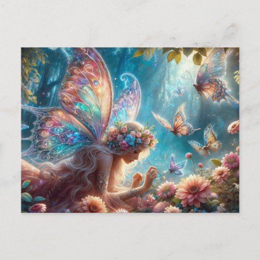 Butterfly Fairy Postkarte (Vorderseite)