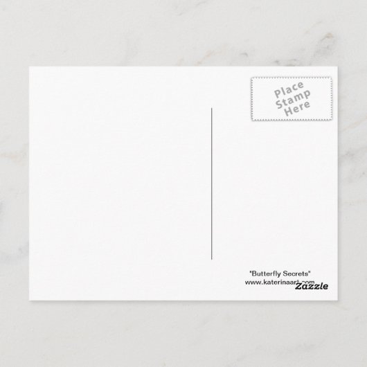 Butterfly Fairy Secrets Postkarte (Rückseite)