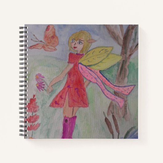 Butterfly Fairy Spiral Notebook Notizblock (Vorderseite)