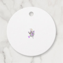 Butterfly Fairy Tattoo Vector - Vintage Blumenart Geschenkanhänger