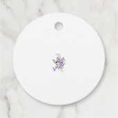 Butterfly Fairy Tattoo Vector - Vintage Blumenart Geschenkanhänger (Rückseite)