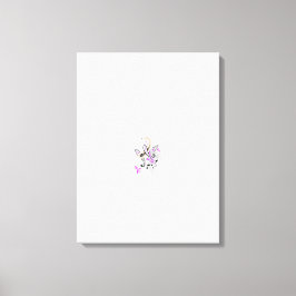 Butterfly Fairy Tattoo Vector - Vintage Blumenart Leinwanddruck