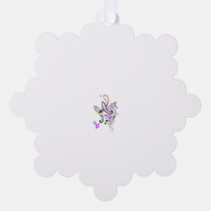 Butterfly Fairy Tattoo Vector - Vintage Blumenart Ornament Karte