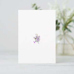 Butterfly Fairy Tattoo Vector - Vintage Blumenart RSVP Karte