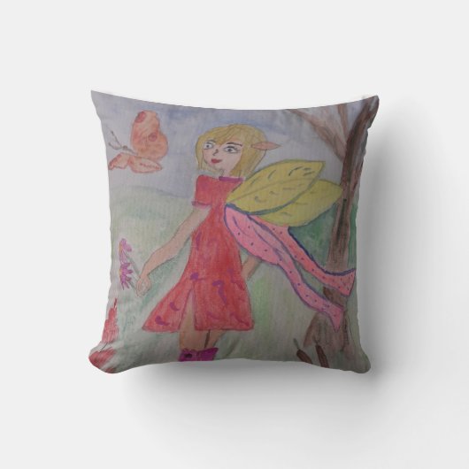 Butterfly Fairy Throw Cushion Kissen (Vorderseite)