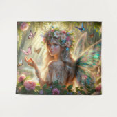 Butterfly Fairy Wandteppich (Vorderseite (Horizontal))
