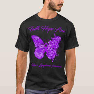 Butterfly Faith Hope Liebe Hodgkin's Lymphoma Awar T-Shirt