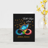 Butterfly Faith Hope Liebe Leukämie Bewusstsein Karte (Gelbe Blume)