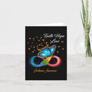 Butterfly Faith Hope Liebe Leukämie Bewusstsein Karte