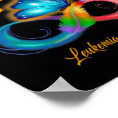 Butterfly Faith Hope Liebe Leukämie Bewusstsein Poster (Ecke)