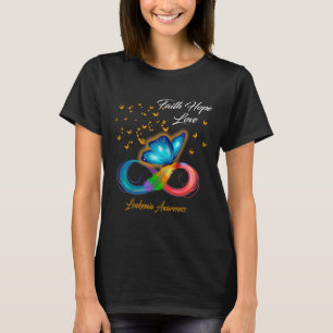 Butterfly Faith Hope Liebe Leukämie Bewusstsein T-Shirt