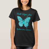 Butterfly Faith Hope Liebe Myasthenia Gravis T-Shirt (Vorderseite)