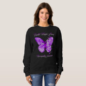 Butterfly Faith Hope Liebe Neuropathie Bewusstsein Sweatshirt (Vorne ganz)