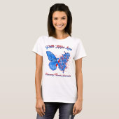 Butterfly Faith Hope Liebe Pulmonale Fibrose T-Shirt (Vorne ganz)