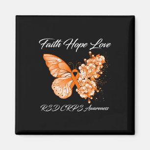 Butterfly Faith Hope Liebe Rsd Crps Bewusstsein 1 Magnet