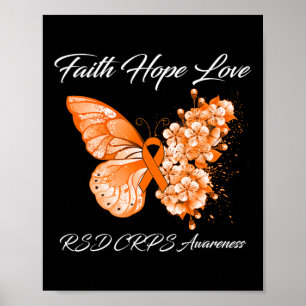 Butterfly Faith Hope Liebe Rsd Crps Bewusstsein 1 Poster