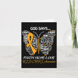 Butterfly Faith Hope Liebe Rsd Crps Sensibilisieru Karte