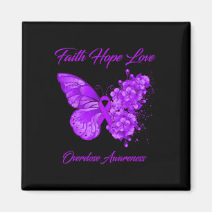 Butterfly Faith Hope Liebe Überdosierung Bewusstse Magnet