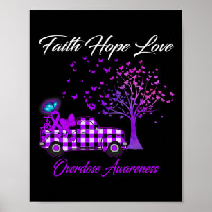 Butterfly Faith Hope Liebe Überdosierung Bewusstse Poster