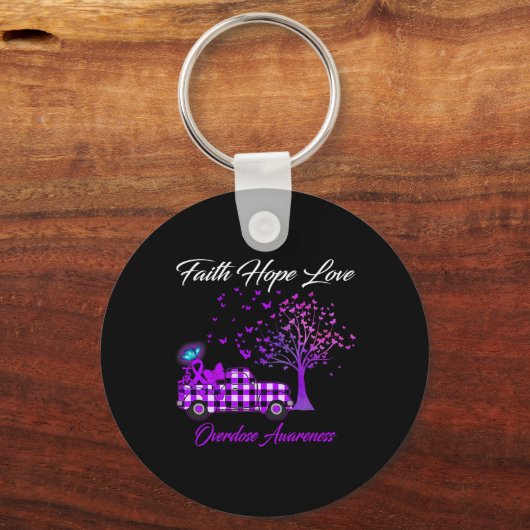 Butterfly Faith Hope Liebe Überdosierung Bewusstse Schlüsselanhänger (Vorderseite)