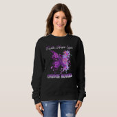 butterfly Faith Hope Love overdose awareness Wome Sweatshirt (Vorne ganz)