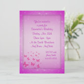 Butterfly Fantasy-Einladungen Einladung (Stehend Vorderseite)