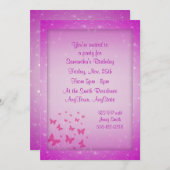 Butterfly Fantasy-Einladungen Einladung (Vorne/Hinten)