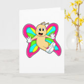 Butterfly farbig karte (Gelbe Blume)