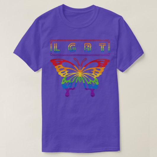Butterfly farbige LGBT T-Shirt (Design vorne)