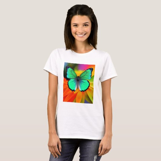 Butterfly-farbiger T - Shirt (Vorne ganz)