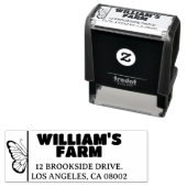 Butterfly Farm Business Einzigartige Niedliche Rüc Permastempel (Beispiel)