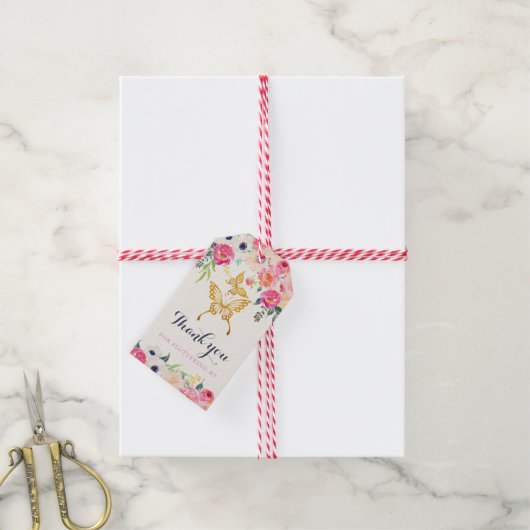 Butterfly Favor Tags Geschenkanhänger (Mit Garn)