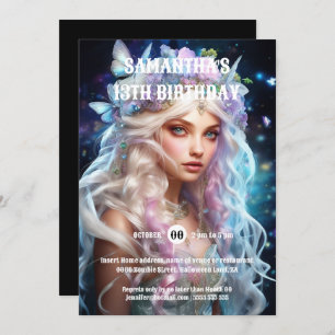 Butterfly-Fee Prinzessin blonde haarmädchen Fantas Einladung