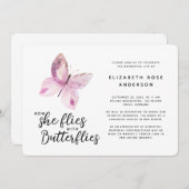 Butterfly-Feier zum Lebensdenkmal Einladung (Vorne/Hinten)