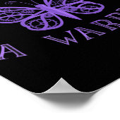 Butterfly Fibro Migraine Lupus Krieger Bewusstsein Poster (Ecke)