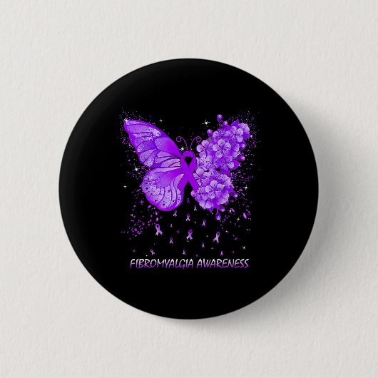Butterfly Fibromyalgie Sensibilisierungskampagne Button (Vorderseite)