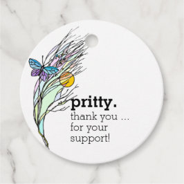 Butterfly Fields Design Gefälligkeitstags Geschenkanhänger