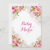 Butterfly Fiesta Mexican Pink Blume Babydusche Einladung (Rückseite)