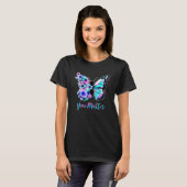 Butterfly Fighter Survivor Suicide Awareness Menta T-Shirt (Vorne ganz)