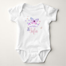 Butterfly First Birthday Girl 1. Rosa T - Shirt