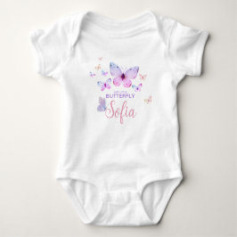 Butterfly First Birthday Girl 1. Rosa T - Shirt