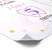 Butterfly First Birthday Milestone Poster (Ecke)