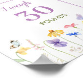 Butterfly First Birthday Party Meilenstein Poster (Ecke)