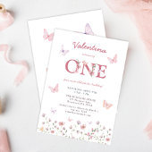 Butterfly First Geburtstag Einladung