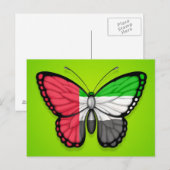 Butterfly-Flagge der Vereinigten Arabischen Emirat Postkarte (Vorne/Hinten)