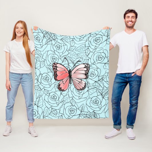 Butterfly Fleece Blanket Rose - Ihre Farben (Beispiel)