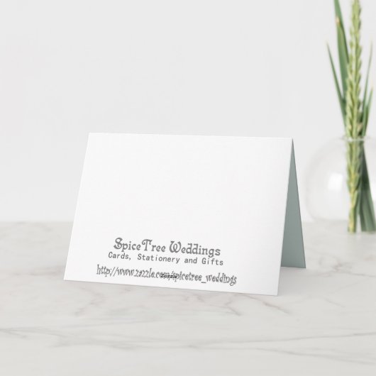 Butterfly Flight Floral Wedding Danke (Rückseite)