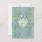 Butterfly Flight Floral Wedding RSVP Karte (Rückseite)